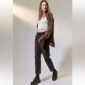 Dickies UO Exclusive High Waisted Ankle Pant in Brown